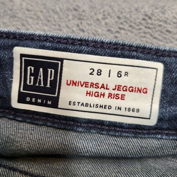 Gap Jeans Womens 6 Blue Universal Jegging Distressed Stretch Denim - Picture 3 of 10